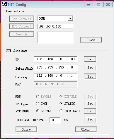 ntpconfig